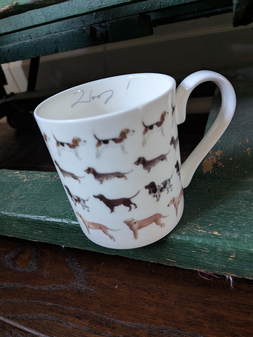 SOPHIE ALLPORT I 'Woof!' Brown Dogs Pattern Fine Bone China Ceramic Mug - Picture 3 of 13